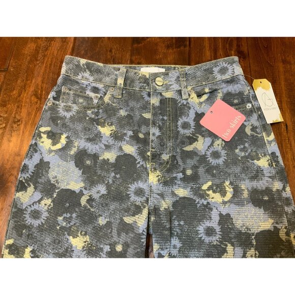Ganni Blue Betzy Floral Print Bootcut Jeans, Size 27, New! $255 - Picture 3 of 10